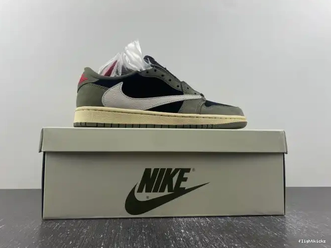 LOW X DM7866-002 JORDAN OG TRAVIS 'BLACK SCOTT OLIVE' SP 1 AIR 0506